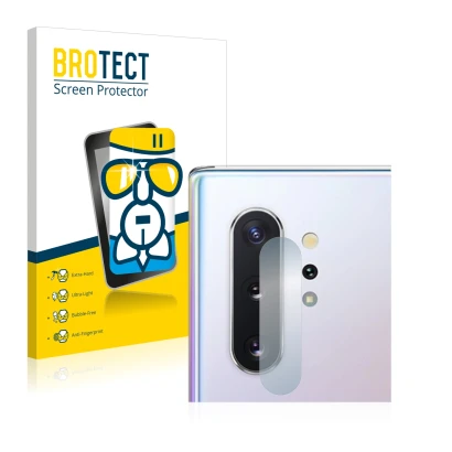 Parte frontale di una confezione del prodotto con il logo del marchio BROTECT. Accanto è raffigurato il dispositivo Samsung Ga