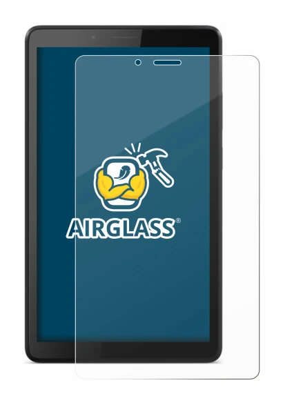 Immagine del dispositivo Lenovo Tab M7 con un'ampia varietà di protezioni per lo schermo.