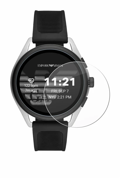 Immagine del dispositivo Emporio Armani Connected Smartwatch 3 con un'ampia varietà di protezioni per lo schermo.