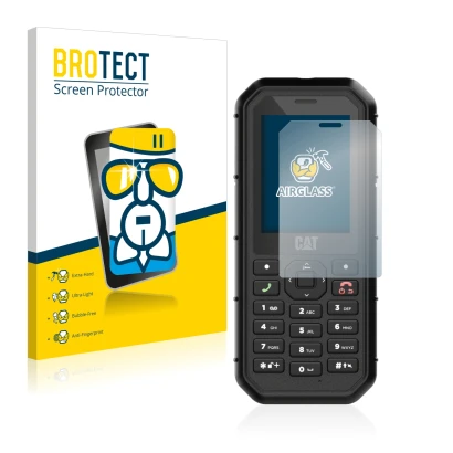 Parte frontale di una confezione del prodotto con il logo del marchio BROTECT. Accanto è raffigurato il dispositivo Caterpilla