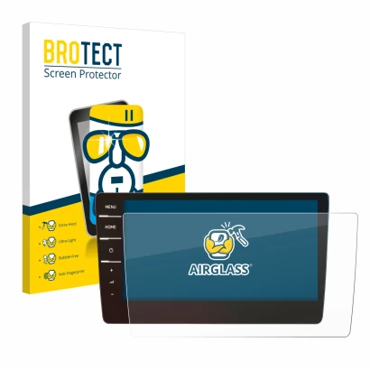 Parte frontale di una confezione del prodotto con il logo del marchio BROTECT. Accanto è raffigurato il dispositivo Volkswagen