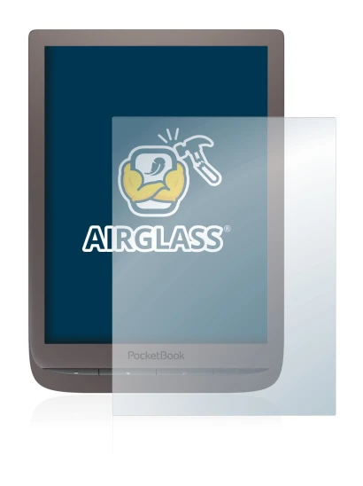 Immagine del dispositivo PocketBook InkPad 3 Pro con un'ampia varietà di protezioni per lo schermo.