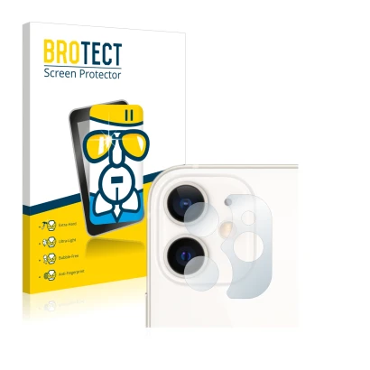Parte frontale di una confezione del prodotto con il logo del marchio BROTECT. Accanto è raffigurato il dispositivo Apple iPho