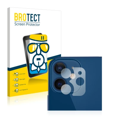 Parte frontale di una confezione del prodotto con il logo del marchio BROTECT. Accanto è raffigurato il dispositivo Apple iPho