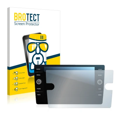 Parte frontale di una confezione del prodotto con il logo del marchio BROTECT. Accanto è raffigurato il dispositivo Volkswagen