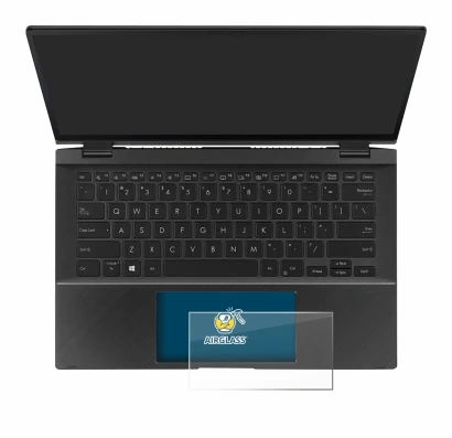 Immagine del dispositivo ASUS ZenBook Flip 14 UX463FA (Touch Trackpad) con un'ampia varietà di protezioni per lo schermo.