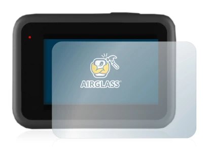 Immagine del dispositivo GoPro Hero 9 Black con un'ampia varietà di protezioni per lo schermo.