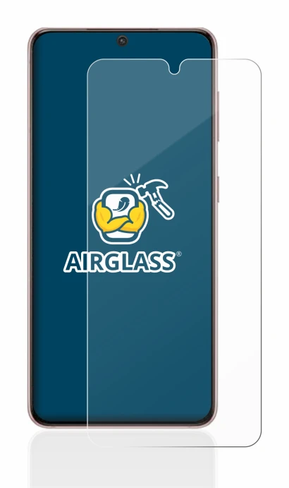 Immagine del dispositivo Samsung Galaxy S21 5G con un'ampia varietà di protezioni per lo schermo.