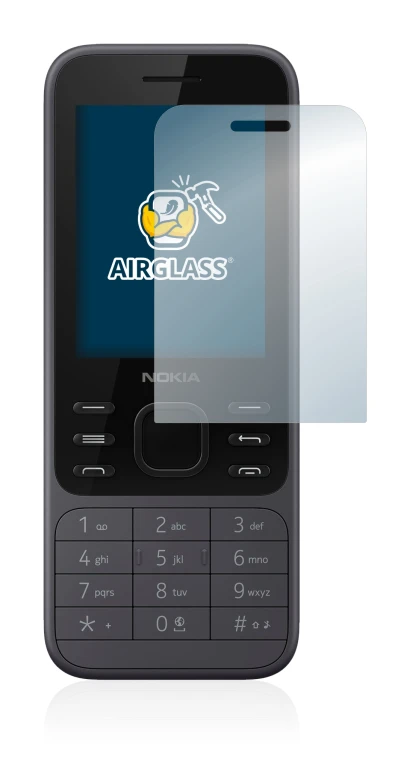 Immagine del dispositivo Nokia 6300 2020 con un'ampia varietà di protezioni per lo schermo.