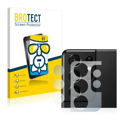 Parte frontale di una confezione del prodotto con il logo del marchio BROTECT. Accanto è raffigurato il dispositivo Samsung Ga