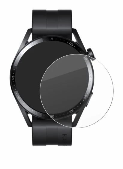 Immagine del dispositivo Huawei Watch GT 3 (46 mm) con un'ampia varietà di protezioni per lo schermo.