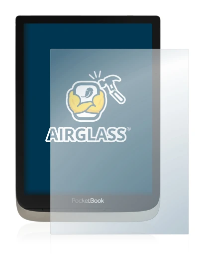 Immagine del dispositivo PocketBook InkPad Color con un'ampia varietà di protezioni per lo schermo.