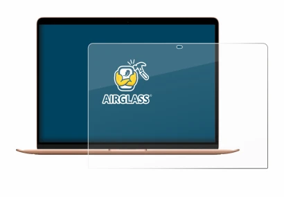 Immagine del dispositivo Apple MacBook Air M1 2020 con un'ampia varietà di protezioni per lo schermo.