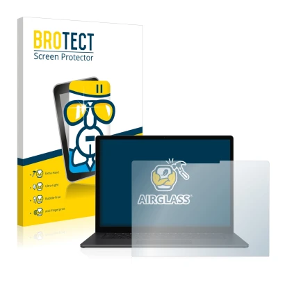 Parte frontale di una confezione del prodotto con il logo del marchio BROTECT. Accanto è raffigurato il dispositivo Microsoft