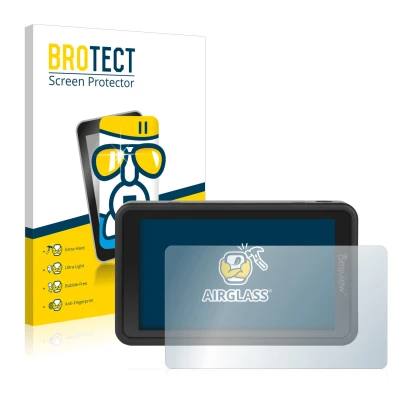 Parte frontale di una confezione del prodotto con il logo del marchio BROTECT. Accanto è raffigurato il dispositivo Desview R5