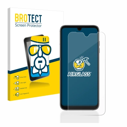 Parte frontale di una confezione del prodotto con il logo del marchio BROTECT. Accanto è raffigurato il dispositivo Fairphone