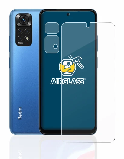 Immagine del dispositivo Xiaomi Redmi Note 11 (Fronte+Fotocamera) con un'ampia varietà di protezioni per lo schermo.