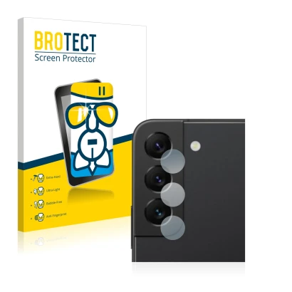 Parte frontale di una confezione del prodotto con il logo del marchio BROTECT. Accanto è raffigurato il dispositivo Samsung Ga