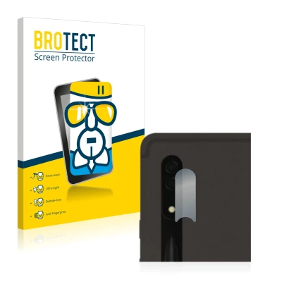 Parte frontale di una confezione del prodotto con il logo del marchio BROTECT. Accanto è raffigurato il dispositivo Samsung Ga