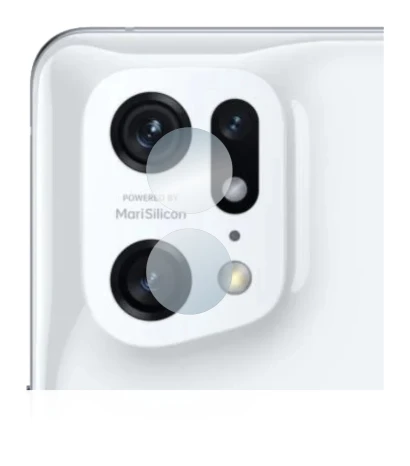 Immagine del dispositivo Oppo Find X5 Pro (SOLO Fotocamera) con un'ampia varietà di protezioni per lo schermo.