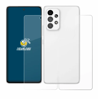 Immagine del dispositivo Samsung Galaxy A53 5G (Fronte+Retro) con un'ampia varietà di protezioni per lo schermo.