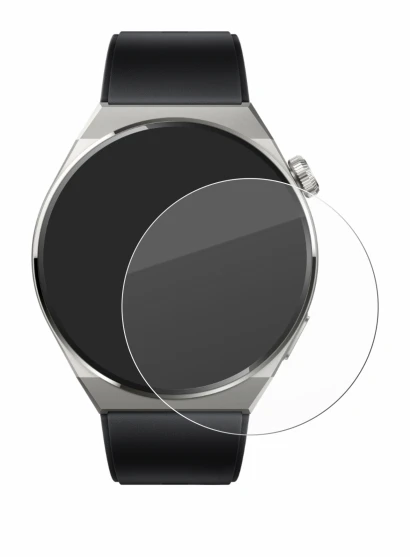 Immagine del dispositivo Huawei Watch GT 3 Pro Titanium (46mm) con un'ampia varietà di protezioni per lo schermo.