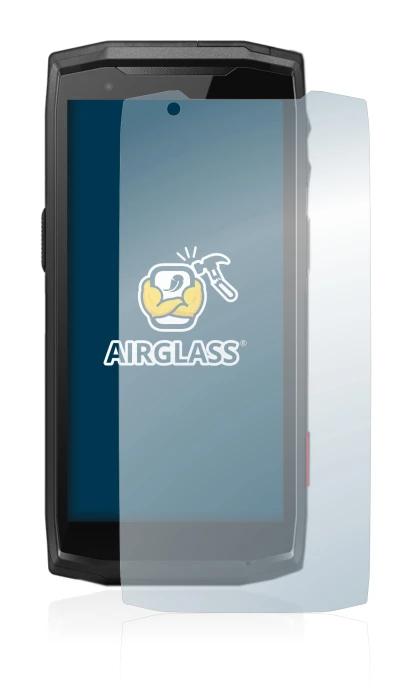 Immagine del dispositivo Crosscall Core-M5 con un'ampia varietà di protezioni per lo schermo.