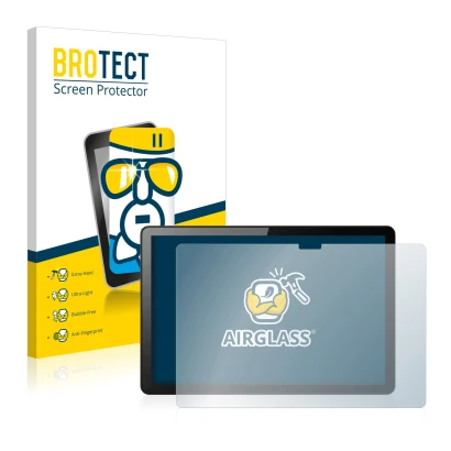 Parte frontale di una confezione del prodotto con il logo del marchio BROTECT. Accanto è raffigurato il dispositivo Lenovo Tab