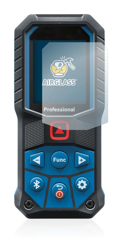 Immagine del dispositivo Bosch GLM 50-27 C con un'ampia varietà di protezioni per lo schermo.