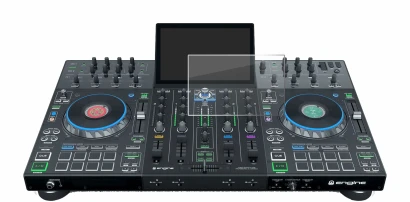 Immagine del dispositivo Denon DJ Prime 4 con un'ampia varietà di protezioni per lo schermo.