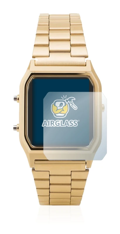 Immagine del dispositivo Casio AQ-230GA con un'ampia varietà di protezioni per lo schermo.