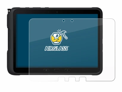 Immagine del dispositivo Samsung Galaxy Tab Active 4 Pro con un'ampia varietà di protezioni per lo schermo.