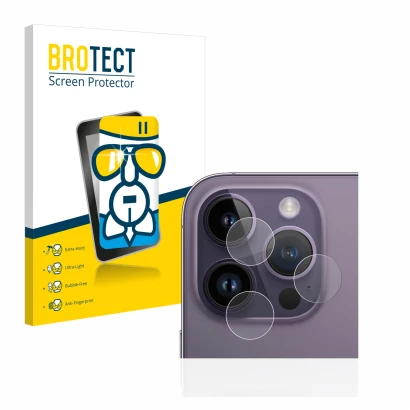 Parte frontale di una confezione del prodotto con il logo del marchio BROTECT. Accanto è raffigurato il dispositivo Apple iPho