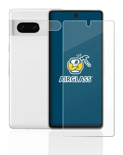 Immagine del dispositivo Google Pixel 7 (Fronte+Fotocamera) con un'ampia varietà di protezioni per lo schermo.