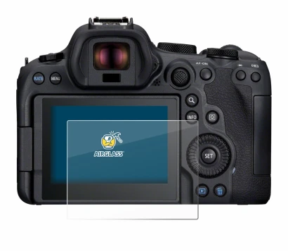 Immagine del dispositivo Canon EOS R6 Mark II con un'ampia varietà di protezioni per lo schermo.