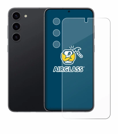 Immagine del dispositivo Samsung Galaxy S23 (Fronte+Fotocamera) con un'ampia varietà di protezioni per lo schermo.