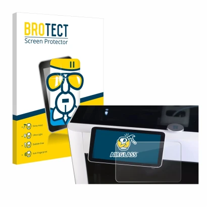 Parte frontale di una confezione del prodotto con il logo del marchio BROTECT. Accanto è raffigurato il dispositivo Bambu Lab