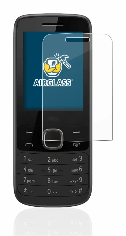 Immagine del dispositivo Nokia 225 4G con un'ampia varietà di protezioni per lo schermo.