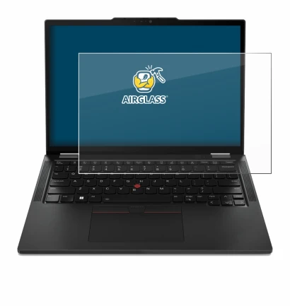 Immagine del dispositivo Lenovo ThinkPad X13 Gen 4 con un'ampia varietà di protezioni per lo schermo.