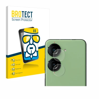 Parte frontale di una confezione del prodotto con il logo del marchio BROTECT. Accanto è raffigurato il dispositivo ASUS ZenFo