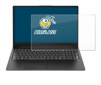 Immagine del dispositivo Lenovo V15 Gen 4 AMN con un'ampia varietà di protezioni per lo schermo.