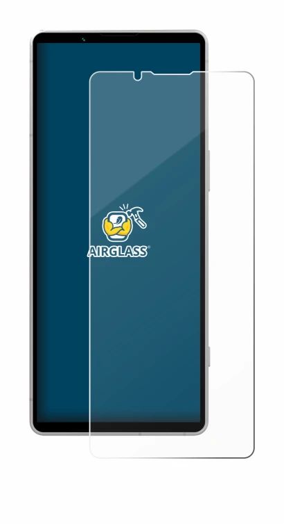 Immagine del dispositivo Sony Xperia 5 V con un'ampia varietà di protezioni per lo schermo.