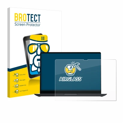 Parte frontale di una confezione del prodotto con il logo del marchio BROTECT. Accanto è raffigurato il dispositivo Samsung Ga