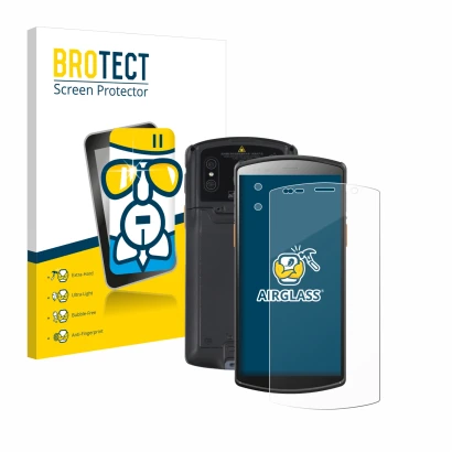 Parte frontale di una confezione del prodotto con il logo del marchio BROTECT. Accanto è raffigurato il dispositivo Urovo DT50