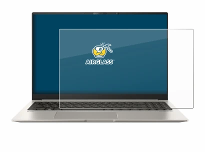 Immagine del dispositivo ASUS ZenBook 15 OLED UM3504 con un'ampia varietà di protezioni per lo schermo.