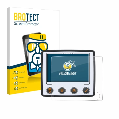 Parte frontale di una confezione del prodotto con il logo del marchio BROTECT. Accanto è raffigurato il dispositivo Skytraxx 5