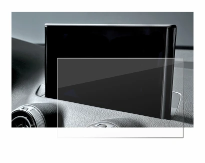 Immagine del dispositivo Audi Q2 Facelift 2024 con un'ampia varietà di protezioni per lo schermo.