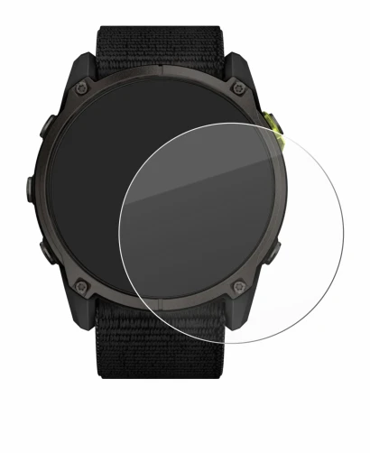 Immagine del dispositivo Garmin Enduro 3 con un'ampia varietà di protezioni per lo schermo.