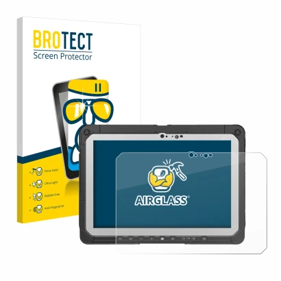 Parte frontale di una confezione del prodotto con il logo del marchio BROTECT. Accanto è raffigurato il dispositivo Panasonic