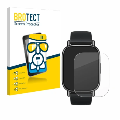 Parte frontale di una confezione del prodotto con il logo del marchio BROTECT. Accanto è raffigurato il dispositivo Xiaomi Red